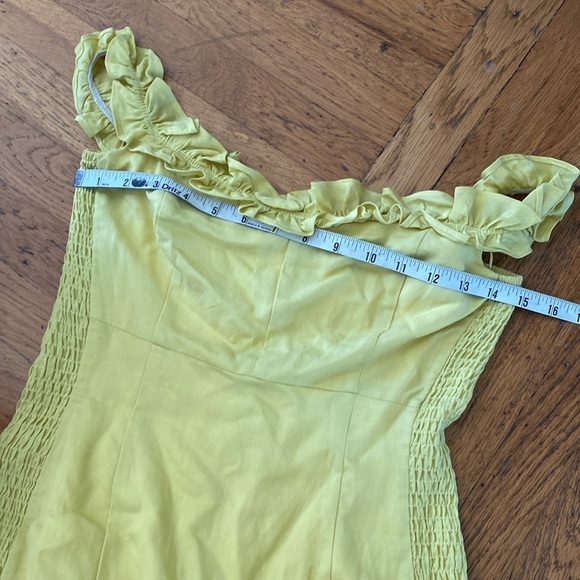 ASTR the Label Renata Yellow Lemon Ruffle Off Shoulder Mini Dress size Small - Picture 11 of 14